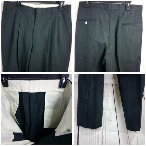 Botany 500 Couture 41R Charcoal Striped 2pc Suit - Picture 14 of 15